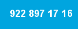922 897 17 16 922 897 17 16